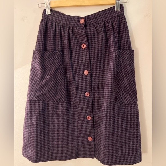 Rue St. Paul Vintage Purple Button-Down Skirt 7 - Picture 1 of 6